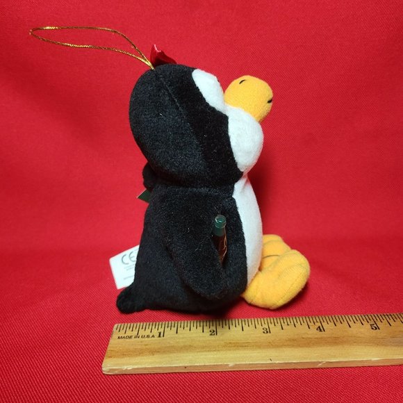 Coca Cola Penguin Christmas Plush Ornament 1999 - Picture 7 of 11